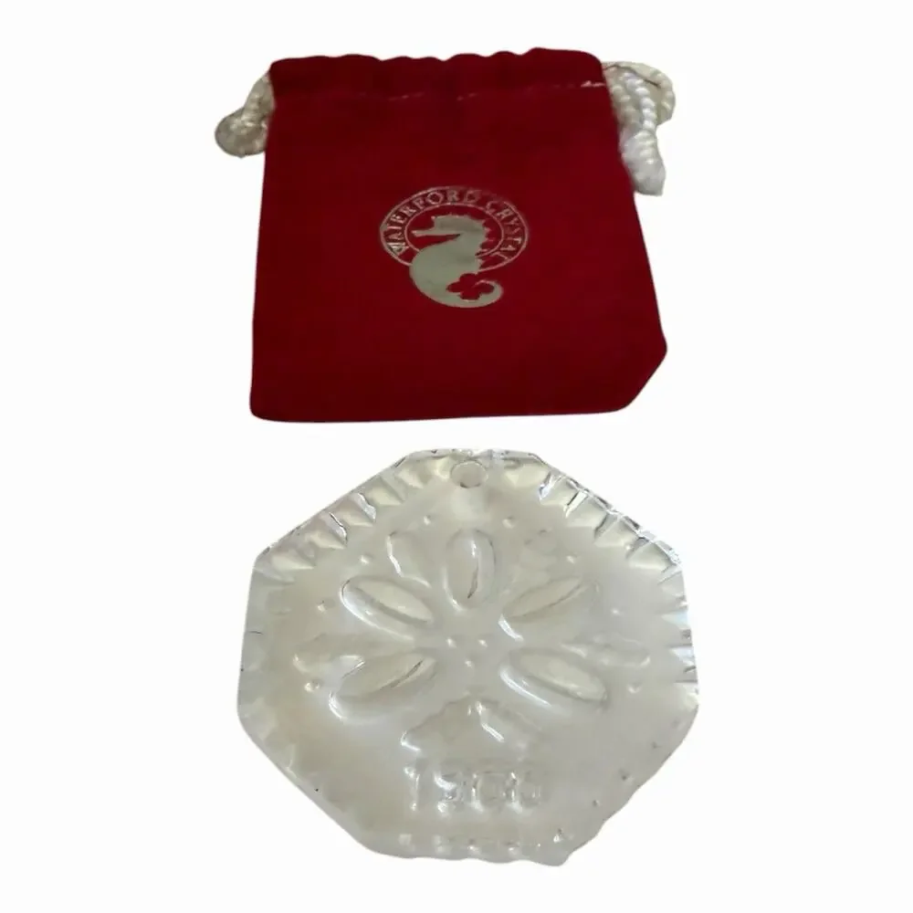 Vintage Waterford Crystal 1988 Annual Christmas Ornament Original Box